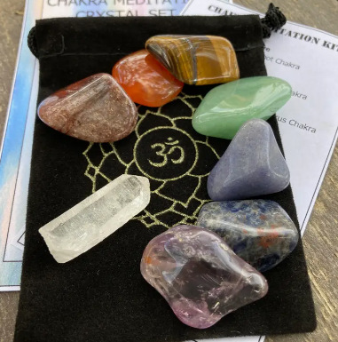 Chakra Meditation Stone Set Rainbow Color Tumble Gemstones